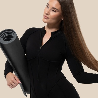GymBeam dámsky overal Zip-Up Cosmo Black