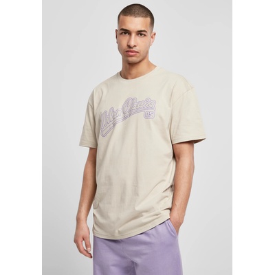 Urban Classics Мъжка тениска в бежов цвят Urban Classics BaseballUB-TB4466-01325 - Бежов, размер XL