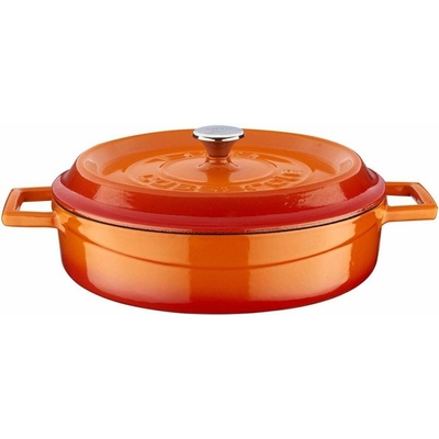 LAVA Metal Kastrol litinový kulatý oranžový obsah 2,4 l 24 cm LVYST24K2OR