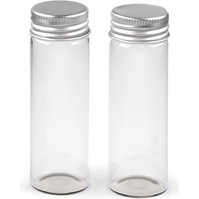 Skleněná lahvička se šroubovacím víčkem 30x90 mm Varianta: transparent, Balení: 9 ks 58578/149764/269435