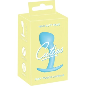 Cuties Mini Butt Plug - силиконов анален плъг (син, 2, 6 см) - desirel