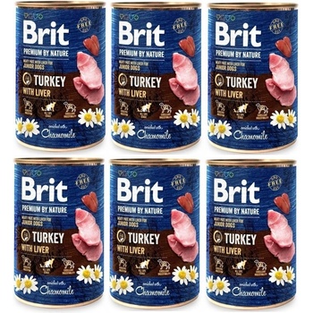 Brit Premium by Nature Junior Пуйка с черен дроб 6x400г