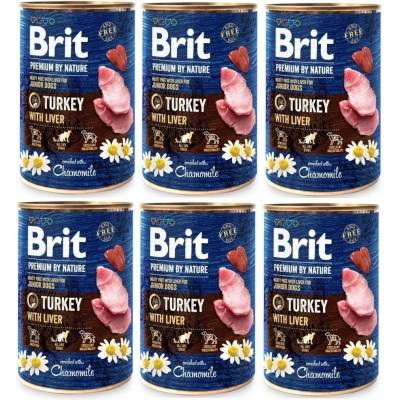 Brit Premium by Nature Junior Пуйка с черен дроб 6x400г