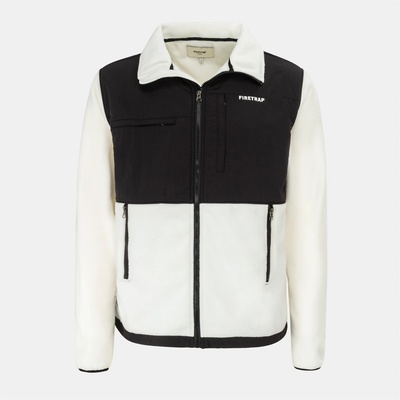 Firetrap Мъжко поларено яке Firetrap Fleece Jacket Mens - Natural