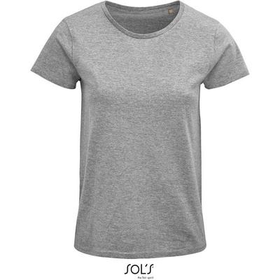 SOL'S Crusader Women Dámske tričko z bio bavlny sivá mel.