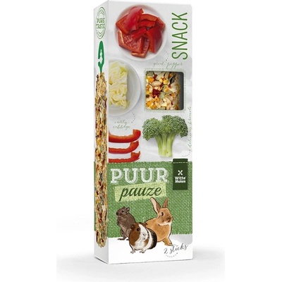 PUUR pauze Sticks bell pepper & broccoli lahodné tyčinky pre králiky a hlodavce 110 g