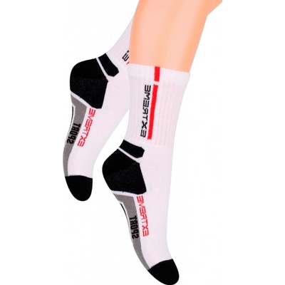 Steven Chlapecké klasické ponožky s nápisem Extreme sport 014/14 bílá černá