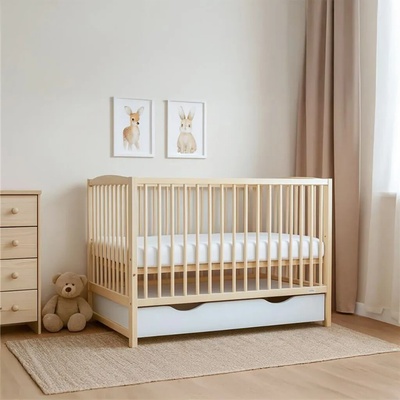 New Baby LILLY se stahovací bočnicí a šuplíkem přírodní – Zboží Mobilmania