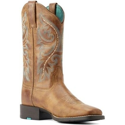 Westernové boty Ariat Round Up Zip hnědé – Zboží Dáma