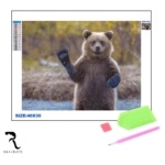 Rila Crafts Диамантена мозайка - гоблен Rila Crafts, 30х40см, Мечка (R1-12Q) - technomani