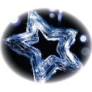 Emos Hvězda proutěná vykrojená 20 LED studená bílá 30cm kabel na baterie 40 x 40 x 4 cm