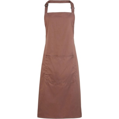 Premier Workwear Keprová pracovní zástěra s kapsou z kolekce Colours Collection mokka Pantone 7505C 72x86cm PW154