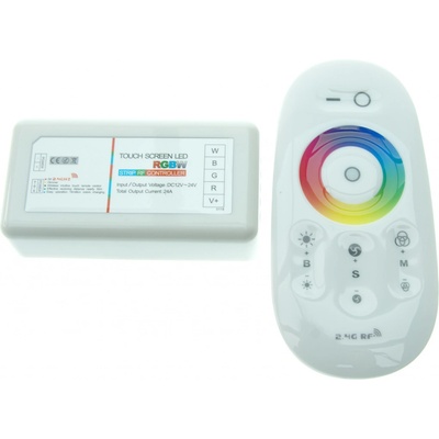 RF ovladač RGBW LED pásků 12–24 V s přijímačem, 20 režimů