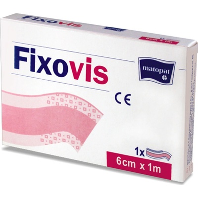Matopat Fixovis textilní nedělená náplast s polštářkem 6 cm x 1 m nesterilní, 1 ks