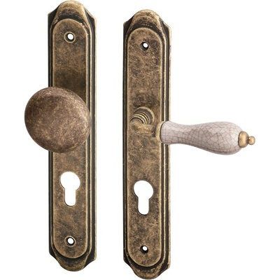 AC-T Servis - Antik PZ 90 mm kľučka ľavá/guľa antik bronz