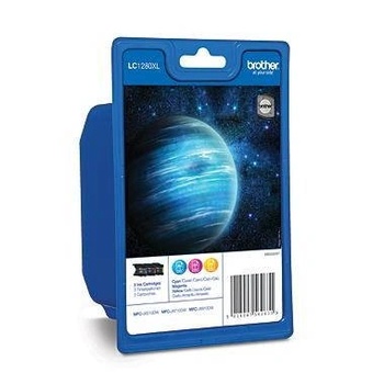 Brother LC-1280XLRBWBP глава и патрон за мастиленоструен принтер 3 броя Оригинал Висок (XL) добив Синьо-зелен, Пурпурен, Жълт (LC1280XLRBWBP) (LC1280XLRBWBP)