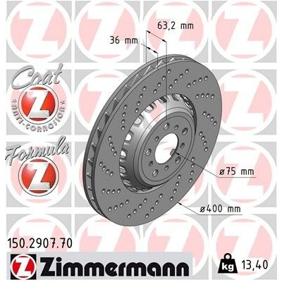 Brzdový kotúč ZIMMERMANN 150.2907.70 (150290770)