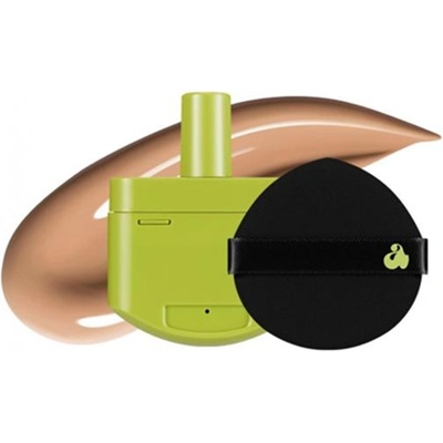 Unleashia Фон дьо тен Satin Wear Healthy-Green, 25N, пълнител, 15 g + Гъба за грим