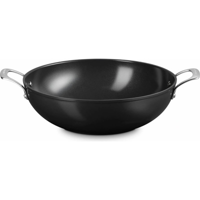 Le Creuset Wok ESSENTIAL 32 cm, 6 l, čierna, hliník