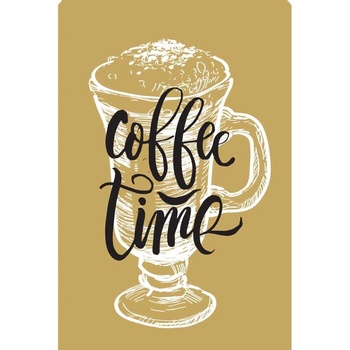 Ceduľa Coffe Time Gold