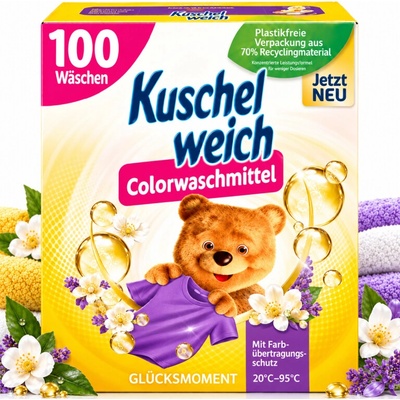 Kuschelweich Waschmittel Glücksmoment Color Prášek na praní se svěží vůní 100 PD