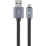 Gembird CCDB-mUSB2B-AMBM-6 Памучна оплетка на micro-USB кабел с метални конектори 1, 8 м черен CCDB-MUSB2B-AMBM-6 (CCDB-MUSB2B-AMBM-6)