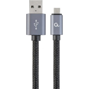 Gembird CCDB-mUSB2B-AMBM-6 Памучна оплетка на micro-USB кабел с метални конектори 1, 8 м черен CCDB-MUSB2B-AMBM-6 (CCDB-MUSB2B-AMBM-6)