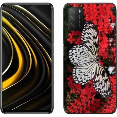 Pouzdro mmCase Gelové Xiaomi Poco M3 - černobílý motýl 1