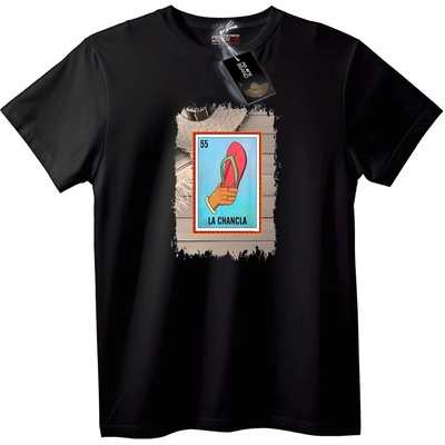 NOONEBRAND Тениска Loteria с чехли - 2XL, Black