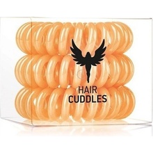 HH SIMONSEN Hair Cuddles Orange 3ks - spirálové gumičky do vlasů - oranžové
