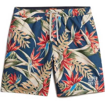 Superdry Бански гащета Superdry Hawaiian Print 16´´ swimming shorts - Blue (Bird Of Paradise Navy)