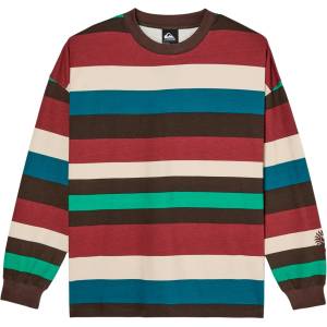 Quiksilver Дамски пуловер Quiksilver Women's Sibbald L/S Tee Jumper - Java Stripe Qsw (117-3849-0113)