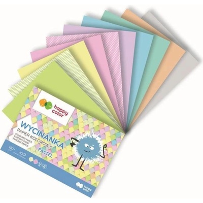 happy color Barevné papíry lesklé sada pastel 100g/m2 10 listů A4