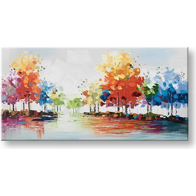 Maľovaný obraz na stenu STROMY 140x70 cm - 140x70 cm / Gallery-wrap 2 cm