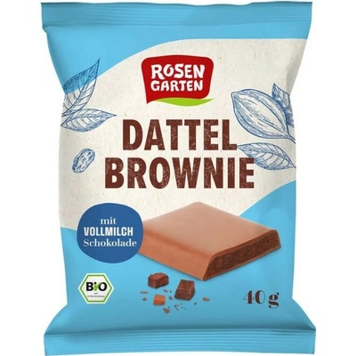 Rosengarten Datlové brownies s mléčnou čokoládou bio 40 g