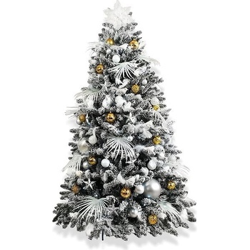 LAALU Ozdobený stromeček POLÁRNÍ RŮŽOVÁ 150 cm s 133 ks ozdob a dekorací