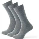 Zulu ponožky Diplomat Merino 3 pack světle šedá