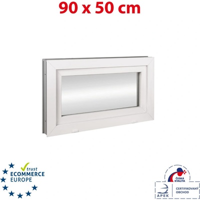 Okna Hned Plastové okno 900 x 500 mm bílé sklopné