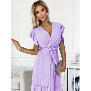 Numoco Рокля с волани, деколте и връзка - вересия Numoco CORNELIA numoco | Lilav | ЖЕНИ | ONE SIZE