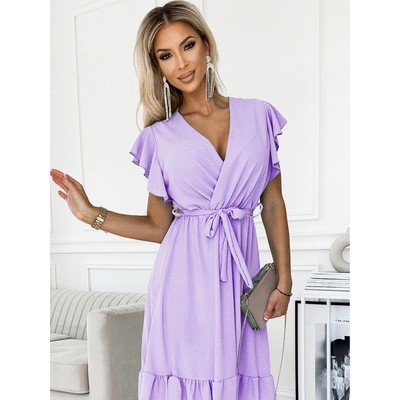 Numoco Рокля с волани, деколте и връзка - вересия Numoco CORNELIA numoco | Lilav | ЖЕНИ | ЕДИН РАЗМЕР