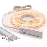 SmartLED КОМПЛЕКТ 1x LED лента със сензор FLEX LED/3, 6W/4xAA 2 m + 2x вграден профил 1 m (SD0107B)