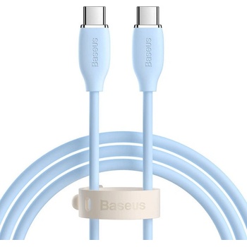 Baseus Кабел Baseus Jelly (CAGD030103), USB C(м) към USB C(м), 2m, 100W, светлосин (CAGD030103 / 56821)