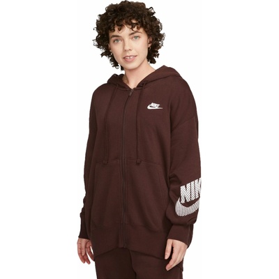 Nike NSW PHNX FLC FZ Hoodie DNC hnedá
