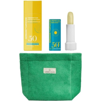 Germaine de Capuccini Комплект Love Sun - Флуид и Балсам за устни, 50 ml + 4.5 g + Несесер