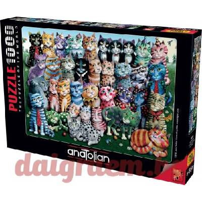 Anatolian Пъзел anatolian 1030 - 1000 части - Семейство котки (p1030)