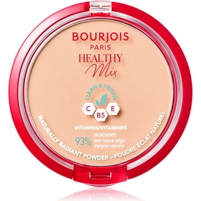 Bourjois Healthy Mix zmatňujúci púder pre žiarivý vzhľad pleti 02 Vanilla 10 g