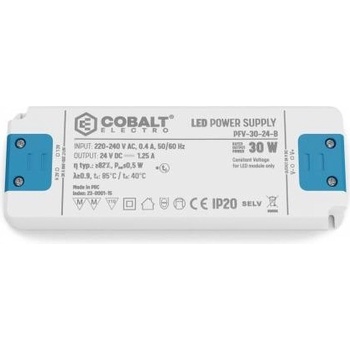 LEDLabs Napájecí zdroj LED CobaltElectro PFV 24V 30W IP20 B 23-0001-15