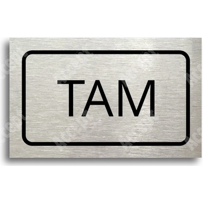 ACCEPT Tabulka SEM - TAM - typ 30 (80 x 50 mm) - stříbrná tabulka - černý tisk
