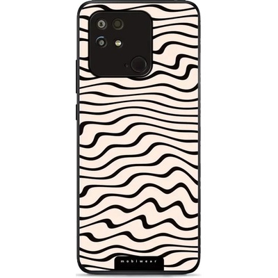Mobiwear Glossy - Xiaomi POCO C40 - GA62G Vlnky na béžové
