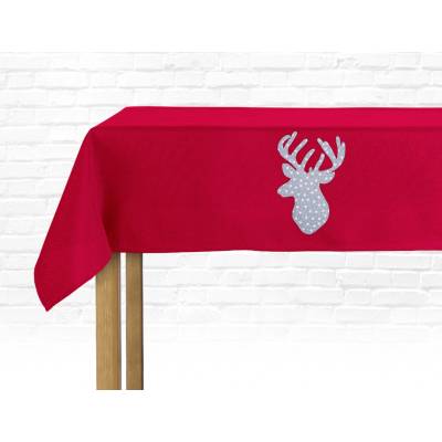 Essex ubrus Christmas Deer 110x160cm červená